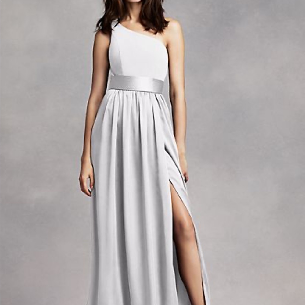 White by Vera Wang One Shoulder Dress, Sterling